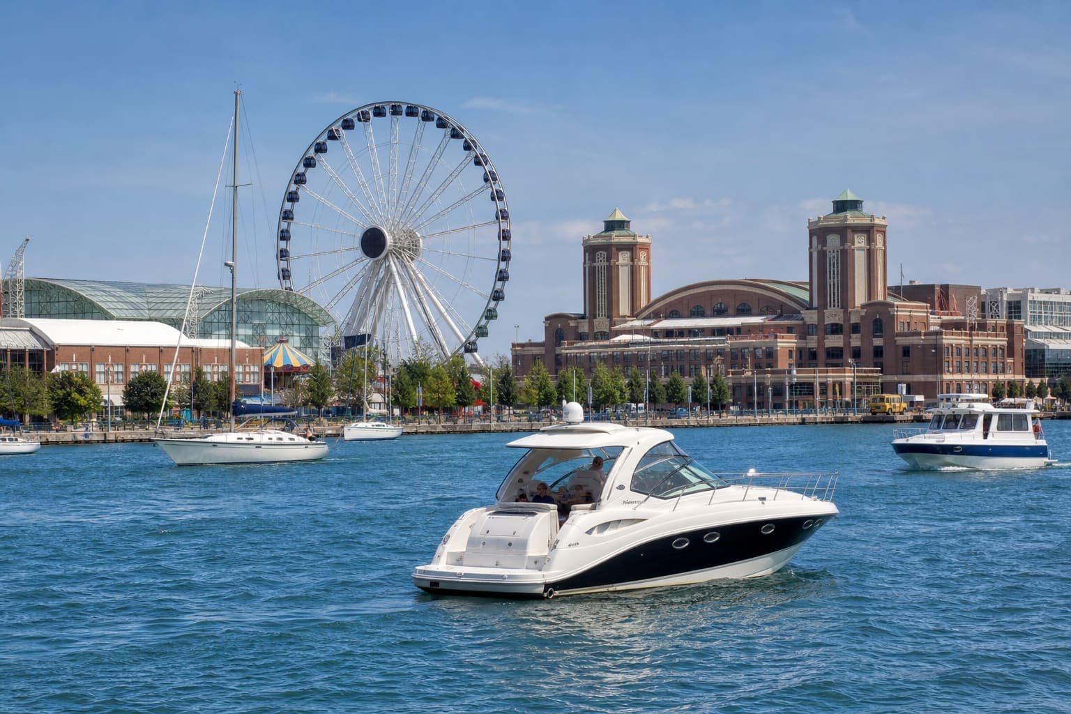 Navy Pier Private Sailboat Charter with Captain — Chicago boating experience